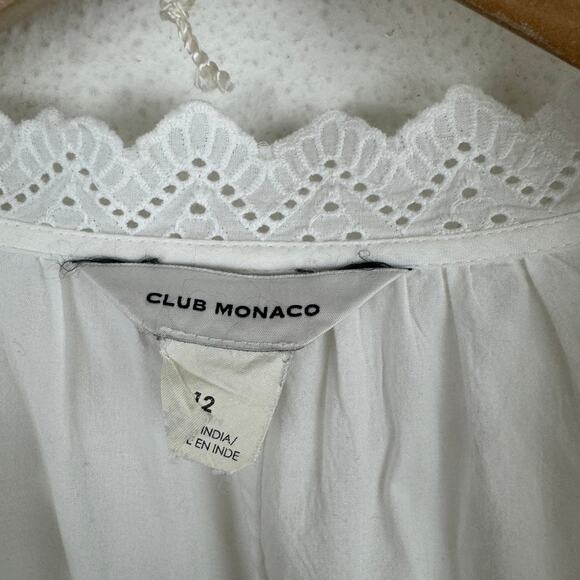 Club Monaco White Eyelet Mini Dress - Picture 3 of 6